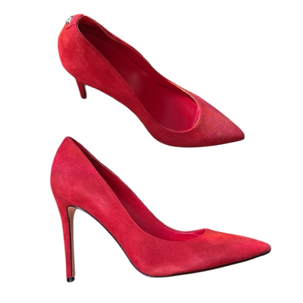 Guess Red Suede Shoes High Heel Pumps